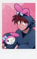 Hansuke Doi × My Melody (normal) "Nintama Rantaro × Sanrio Character Drivers in AMOCAFE 2nd Pushpacha Card"