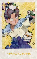Rikichi Yamada × Korokoro Kuririn (hologram) "Nintama Rantaro × Sanrio Character Drivers in AMOCAFE 2nd series Pushpacha card"