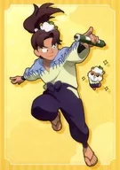 Rikichi Yamada x Korokokuririn A4 Hard Bromide "Nintama Rantaro x Sanrio Character Drivers in AMOCAFE 2nd installment"