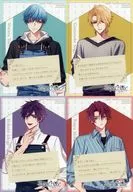 All 4 types set Purchase of sheet of paper measuring 80 x 100cm Bromide with Character Chief's Message "Hanamiru Boyfriend & Bloom" Sale Commemorative Fair