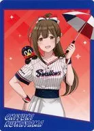 【 Tokyo Yakult Swallows 】 Chiyuki Kuwayama Trading Card (drawing illustration) "Central League 6 teams x idol Master Series" goods Purchase benefits