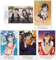 All 5 types set illustration card "DRAW! DRAW! Pseudo Hard Rem Online KUJI" KUJI 10 times Purchase benefits