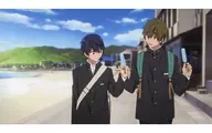 Nanase Haruka & Makoto Tachibana Special Illustration Message Postcard "Eiga High Speed! -Free! Starting Days -" 6th week admission bonus