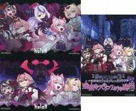 A set of 3 postcards entitled "Virtual YouTuber Hololive Secret Society holoX× Dramatic Puzzle Game ~ Invitation from Secret Society holoX ~ Escape from the Labyrinth" Goods Purchase benefits