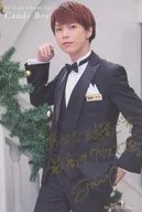 [with handwritten signature] Shun Fukudome (Candy Boy) / Tuxedo postcard "Lettre a toi ~ Letter to Kimi ~"