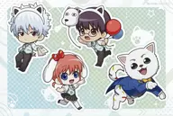 Gintoki & Shinpachi & Kagura & Joshun post cards "GINTAMA × Yomiuri Land ~ Yomerun 60th anniversary, GINTAMA 20th anniversary is a ride! ~" Target goods Purchase benefits