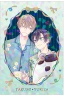 咲原拓海＆深森雪弥 緋汰しっぷ先生 描き下ろし パジャマver. ホログラムポストカード 「スノーホワイトの毒に染む」