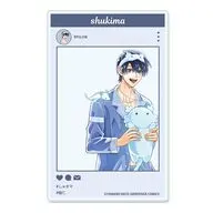 水走龍仁 山野でこ先生 描き下ろし SNS風アクリルカード パジャマver. 「しゅきしゅきMAXハート」