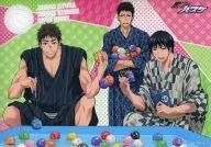 "Jumbo Card Das Kuroko's BASKETBALL Clear BIG Card 7Q" by Teppei Tsuchiya 木吉 & Junpei HIMATA & Shun IZUKI