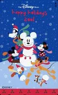 Mickey Mouse / Pluto / Minnie Mouse / 7 people total "happy holidays 2001" Disney Store
