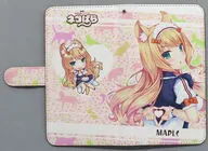 【ネコぱら】手帳型スマホカバー Lサイズ メイプル(さより) /NEKO WORKs