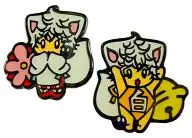 【狐の魂呼い】ピンズセット 白栲(カメイ与五郎太)/黒パンダ
