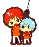 【黒子のバスケ】ラバーストラップ 黒子テツヤ＆火神大我(ぐりこ) 2013.6/acca