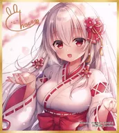 【オリジナル】複製サイン入りミニ色紙(三つ葉ちょこ) エアコミケC98新刊購入特典/メルメリー＆メロンブックス