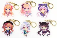 [Princess Connect!] Acrylic Key Holder Set (Kazuha Mocha & Azuma Kazuki & シロガネヒナ) / Chaco Latte & Come Through & MILK BAR
