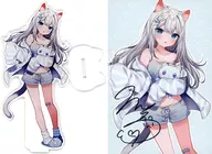 [with handwritten signature] [Original] Acrylic Stand 2nd Anniversary (Mahyu) / Salmon