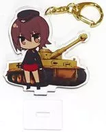 [GIRLS & PANZER] Acrylic Key Holder with Pedestal Nishizumi Maho C91 / I Want to Eat Yakiniku