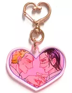 [ONE PIECE] Acrylic Key Holder Heart Shaped Croc Dofu Crocodile & ドフラミンゴ (Ketel) / Unpredictable accommodation