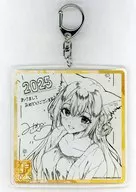 【オリジナル】描き下ろしアクリルキーホルダー モノクロイラスト(みわべさくら) 迎春!予約年賀状/メロンブックス