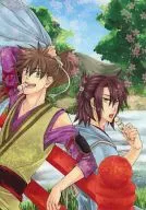 【薄桜鬼】B6下敷き 藤堂平助＆沖田総司(野原亜利) 2009Winter/緑茶庵