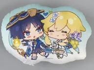 【原神-GENSHIN-】ミニクッション 放浪者＆蛍(snow) /ユキノシタ