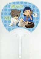 【戦国BASARA】ミニうちわ 伊達政宗＆片倉小十郎(月見きこ) 背景ブルー/犬侍