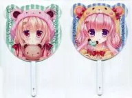 【オリジナル】くまさんうちわ(鈴音れな＆みずき佑真) C86/Lonely Church＆水猫亭