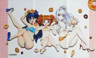 [idol Master] Good Morning! Morning Donut Large Luncheon Mat Ganaha Hibiki & Takatsuki Yayoi & Smiragi Kohaku C84/L. L. MILK