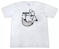 【オリジナル】SUIKA Tシャツ 淡色アッシュ Sサイズ(ゆのぱんちゃこ) /猫大好き