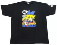【艦隊これくしょん～艦これ～】ちまかぜさんTシャツ ブラック Lサイズ 島風(ネジキリオ) C88/ANGEL TYPE