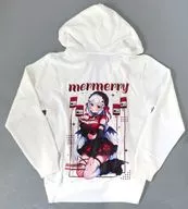 【オリジナル】パーカー ホワイト・Lサイズ 吸血鬼ちゃん（三つ葉ちょこ） C105/メルメリー