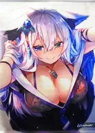【オリジナル】B2けもみみ白髪タペストリー(Rozea) エアコミケC98/Graphmelt*