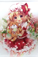 【東方Project】フランちゃんとクマさんぬいぐるみWスエードB2タペストリー フランドール・スカーレット(りかたん☆) /CARAMEL CRUNCH!