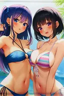 [Original] B2W Suede Tapestry Design A Bikini no Rakugaki-chan & Inoue-san (Karutamo) C102 / Mono Letter