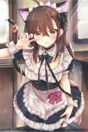 [Original] B2W Suede Tapestry Nekomimi Maid Nekomiya (maruma) Air Comike 2 / Marumagic