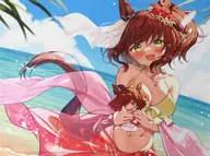 【ウマ娘 プリティーダービー】B2タペストリー 水着 アストンマーチャン(さぼてんむし。) /さぼてん農場