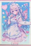 【オリジナル】B2Wスエードタペストリー 会場限定(イコモチ) イコモチ展～CHIFFON～ 2024.7/ツクルノモリ