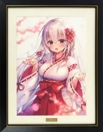 【オリジナル】A3キャラファイングラフ 巫女さん(三つ葉ちょこ) 三つ葉ちょこ先生イラスト展＆サイン会/メロンブックス