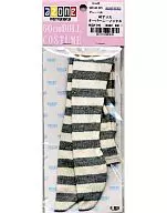 60 アリスオーバーニーソックス グレー×白