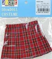 50  プリーツチェックスカート レッドタータン