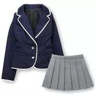 50 cm Piping Blazer Uniform Set Navy x Gray