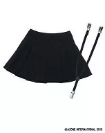 50 Falda plisada con tirantes (negro)
