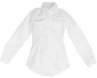 Vestido de Camisa de Ganga para AZO2 (Branco)