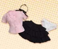 DD用 フリルブラウスセット(黒×ピンク) 「天使のころも」