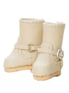 Botas de fivela dupla para 1/12 (bege)