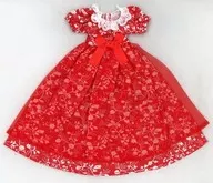 22cm用 花柄ドレス(赤) 「リカちゃん」 リカちゃんキャッスル限定