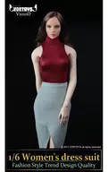 1/6 Femenino Outfit Dress Suit D (Red)