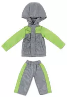 1/12 ピコD用 マウンテンパーカー＆ショートパンツセット(グレー×ライム)