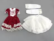 60cm用 リルプリンセスワンピース (ボルドー) 「60COLLECTION」
