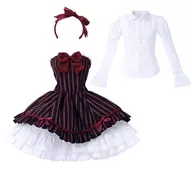 1/3 50 cm Red Bird Kanon Dress Set (Black Stripe)